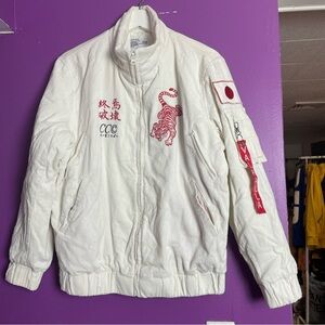 🇯🇵 CARBON COPYS Japanese streetwear corduroy embroidered bomber jacket 🇯🇵